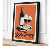 Liquid Therapy Vintage Canvas Wall Art Print 24x16 Inch (61 x 41 cm)