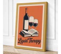 Liquid Therapy Vintage Canvas Wall Art Print 36x24 Inch
