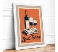 Liquid Therapy Vintage Framed Wall Art Print A1 White | Ready to Hang, Premium Gi Paper, Fade-Resistant Inks, Securely Packaged, UK Made