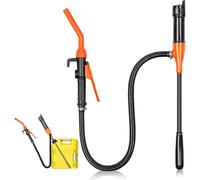 Liquid Transfer Pump, Battery Operated Multi-Function Fuel Pump, Pump up to 9 Litres (2.4 GPM) Per Minute Portable Pump for Petrol, Diesel, Water, Fuel (Orange)-Tang MW