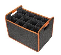 Liquid Trunk - Twelve Bottle Carrier, Felt Storage Box, Padded Divider Action, Liquor Transport Function, Travel Hardware Category, Grey 190 Characters Exactly Unique Style Choice Words Use Always