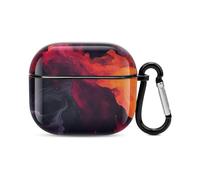 Liquid Watercolor Bluetooth Earbuds Case Cover Full Body Shockproof Protection Hard Case Support Wireless Charging with Keychain Personalized Gift for AirPods 3