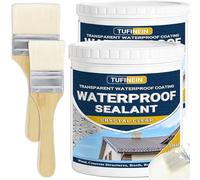 Liquid Waterproof Sealant Clear, TUFINEIN Invisible Anti-Leaking Sealant Agent, Transparent Waterproof Coating Water-Based Indoor & Outdoor Roofs, Walls, Garden Anti Leakage Agent (2x 1 KG)