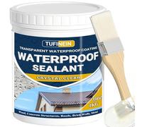 Liquid Waterproof Sealant Clear, TUFINEIN Invisible Anti-Leaking Sealant Agent, Transparent Waterproof Coating Water-Based Indoor & Outdoor Roofs, Walls, Garden Anti Leakage Agent (1 KG)