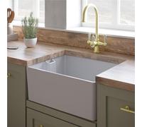 Liquida Bl290Wh 1.0 Bowl Belfast Inset Or Undermount Gloss White Kitchen Sink