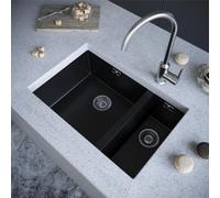 Liquida Cm670Mb 1.5 Bowl Matt Black Kitchen Sink Inset Or Undermount
