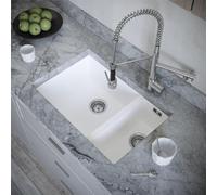 Liquida Cm670Mw 1.5 Bowl Matt White Kitchen Sink Inset Or Undermount