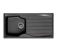 Liquida CMP10GR 1.0 Bowl Reversible Graphite Grey Kitchen Sink and Waste Kit
