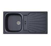 Liquida CMP5GR 1.0 Bowl Reversible Graphite Grey Kitchen Sink with Waste Kit