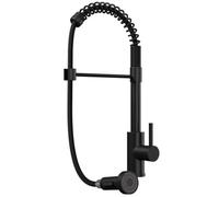 Liquida Ct592Mb Spring Style Black Kitchen Mixer Tap With Pull-Out Spray Head