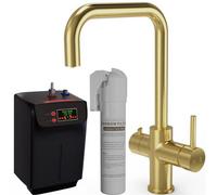 Liquida Ebt311Br 3-In-1 Brushed Brass Instant Boiling Hot Water Kitchen Tap
