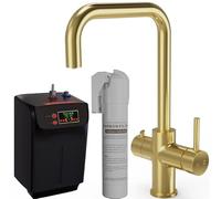 Liquida EBT311BR 3 in 1 Brushed Brass Kitchen Instant Boiling Hot Water Tap