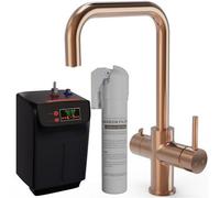 Liquida Ebt311Cp 3-In-1 Brushed Copper Instant Boiling Hot Water Kitchen Tap