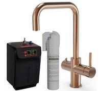 Liquida Ebt411Cp 4-In-1 Brushed Copper Instant Boiling Hot & Filter Kitchen Tap