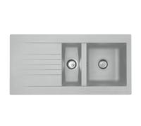 Liquida KAV150CG 1.5 Bowl Composite Reversible Grey Kitchen Sink and Waste Kit