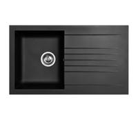 Liquida Kavl860Bl 1.0 Bowl Composite Reversible Black Kitchen Sink 860X500mm