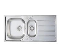 Liquida KS150SS 1.5 Bowl Reversible Inset Stainless Steel Kitchen Sink