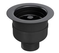 Liquida TF740MB TOP-FIX 90mm Matt Black Basket Strainer Kitchen Sink Waste