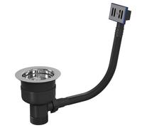 Liquida Tfo527Ch Top-Fix 90mm Chrome Basket Strainer Waste With Overflow