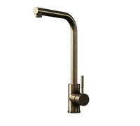 Liquida VT83AB Antique Brass Single Lever L Neck Swivel Spout Kitchen Mixer Tap