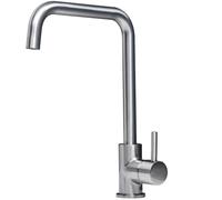 Liquida W10BN D-Shape Monobloc Single Lever Brushed Nickel Kitchen Mixer Tap