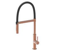Liquida W24RG S Shape Swan Neck 360 Degree Swivel Rose Gold Kitchen Tap