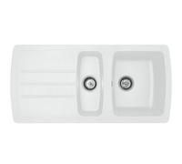 Liquida Zen150Wh 1.5 Bowl Reversible White Composite Kitchen Sink 1031X500mm