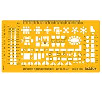 Liquidraw 1:200 Scale Architectural Scale Ruler Drawing Template Stencil Architect Technical Drafting Supplies, Architecture Furniture Design Symbols for House Interior Floor Plan