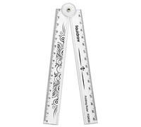 Liquidraw 30 cm Folding Ruler - Clear | Shatterproof & Ideal for School or Work Stationery | Folds to 15 cm to Fit in Pencil Case | Millimetre & Centimetre Markings | Ideal for Measuring or Drawing