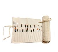 Liquidraw Paint Brush Holder Roll Up Brush Bag 30 Pocket Case Storage Pouch Make up Brush Case