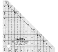 Liquidraw 4.5" Easy Angle Quilting Ruler Template | Made From Durable Clear Acrylic | Useful for Cutting Squares & Triangles | Ideal for Sewing, Dressmaking, Design, Arts & Crafts | Half Inch Markings
