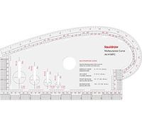 Liquidraw 4 in 1 Multipurpose Curve Ruler - Armhole, Hip, Front & Back Neckline | Clear Acrylic Pattern Making Tool | Contains Imperial & Metric Measurements | Ideal for Sewing & Fashion Design
