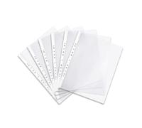 Liquidraw A2 Clear Plastic Display Sleeve Pockets - 10 Pack | for Art Portfolio or Folder | File or Document Storage Wallets | Presentation Files Protector Bags | Landscape or Portrait | Hole Punched