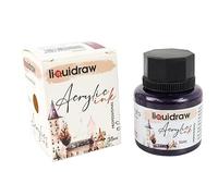 Liquidraw Acrylic Inks for Artists 20 Colours Black White Available Waterproof Ink 35ml Professional for Painting, Drawing, Paints, Art, Brushes, Paper, Board, Canvas, Fabric & Wood (Violet)