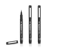 Liquidraw Black Brush Pen 3-pack | Waterproof & Fadeproof Calligraphy Pen for Artists, Architects & Designers | Fineliner for Drawing, Sketching, Illustrations & Lettering | Smooth Ink Flow