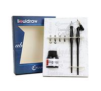 Liquidraw Calligraphy Pens Set | Dip Pen, 5 Nibs, 2 Holders & 35 ml Black Ink | Calligraphy Kit for Beginners, Artists, & Adults | For Lettering, Drawing, Writing, Sketching & Manga