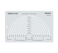 Liquidraw Circle Cut Quilting Ruler | Acrylic Template for Quilting, Sewing & Patchwork | Cut Finished Rotary & Half Circles from 2" to 10" | Clear Circle Cutting Tool with 1/4" Seam Allowance