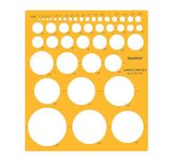 Liquidraw Circle Stencil Template, See-Through Orange Plastic (35 Circles)