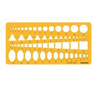 Liquidraw Circle Template Stencil Ellipse Oval Triangle Square Hexagon Geometry Shapes Templates For Drawing Rulers Technical Drafting Stencils Engineering Architecture (4 Shapes Combination)