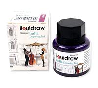Liquidraw Coloured Drawing Ink India Ink, Waterproof 20 Assorted Colours, 35ml Indian Inks for Artists (Violet)