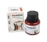 Liquidraw Coloured Drawing Ink India Ink, Waterproof 20 Assorted Colours, 35ml Indian Inks for Artists (Burgundy)