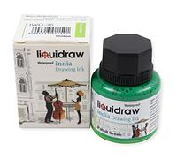 Liquidraw Coloured Drawing Ink India Ink, Waterproof 20 Assorted Colours, 35ml Indian Inks for Artists (Parrot Green)
