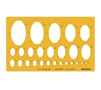 Liquidraw Ellipse Template Stencil - 26 Ellipses | Transparent Plastic Geometric Shapes for Drawing | Technical Drafting Tool | for Engineering, Architecture, Jewellery Design & Art
