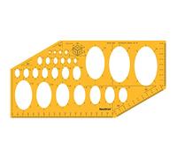Liquidraw Ellipse Template Stencil - 27 Ellipses | Transparent Plastic Geometric Shapes for Drawing | Technical Drafting Ruler Tool | for Engineering, Architecture, Jewellery Design & Art