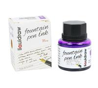 Liquidraw Fountain Pen Ink Bottles - 10 Assorted Colours, 35ml Inks for Calligraphy & Dip Pen, Black, Blue, Red, Green, Brown, Purple, Yellow, Violet