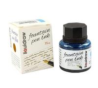 Liquidraw Fountain Pen Ink Bottles 10 Assorted Colours 35ml Inks Suitable for Calligraphy Ink Dip Pen Available Black, Red, Green, Brown, Violet Purple, Yellow Etc (Turquoise Blue)