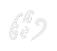 Liquidraw French & Armhole Curves - Set of 4 | French Curve Templates | Strong, Clear Plastic | Rounded Corners for Easy Measuring & Drawing Curved Lines | Technical Drawing & Dressmaking Tool