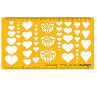 Liquidraw Jewellery Design Template Stencil, Hearts, Gemstone Sizer | Various Shapes, Sizes & Designs, Durable Plastic, for Rings, Necklaces & Bracelets, 1.5mm Thick