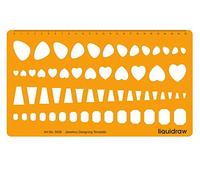 Liquidraw Jewellery Design Templates Stencil, Jewellery Making Template Stencils - Hearts, Stones & Shapes