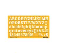 Liquidraw Letter Stencils for Calligraphy Crafts Bold Italic English Lettering Stencil Alphabet Number Symbols Drawing Template Capital Large, 20 mm & 15mm Letters (Bold)